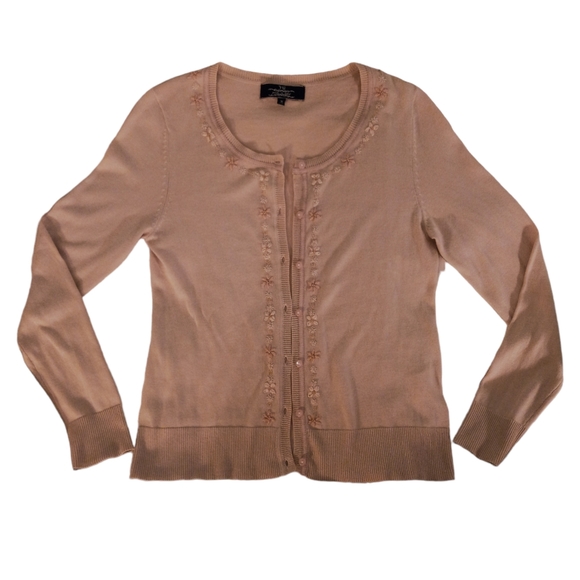 Vintage VG Pink Label Beaded Embroidered Cardigan Sweater | US M - Picture 3 of 8